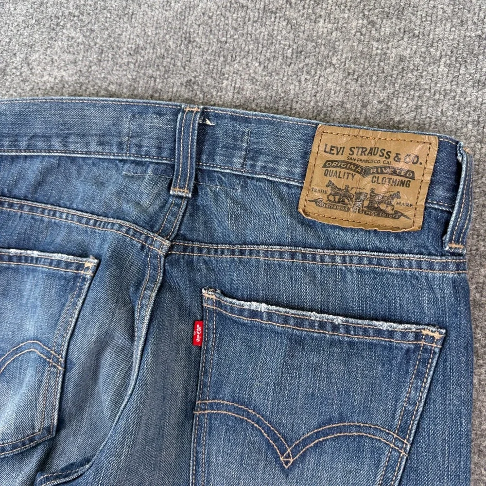Levis 537 Jeans Mens 30x30 Slim Bootcut Blue Faded Denim Western Low Rise